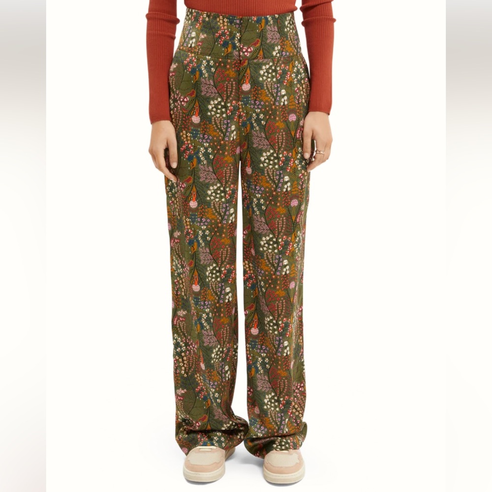 NWT Scotch & Soda botanical inspired print pants - size Small - Picture 2 of 9